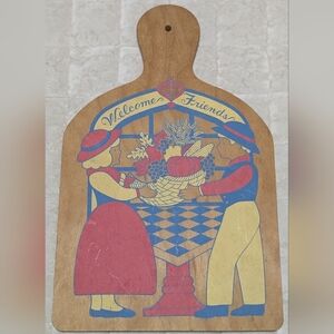 Cottagecore AVON VINTAGE COUNTRY FRIENDS WELCOME WALL PLAQUE 1988